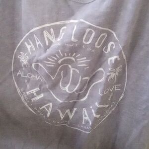 Free Gray Tank Top with Hawaii Graphic